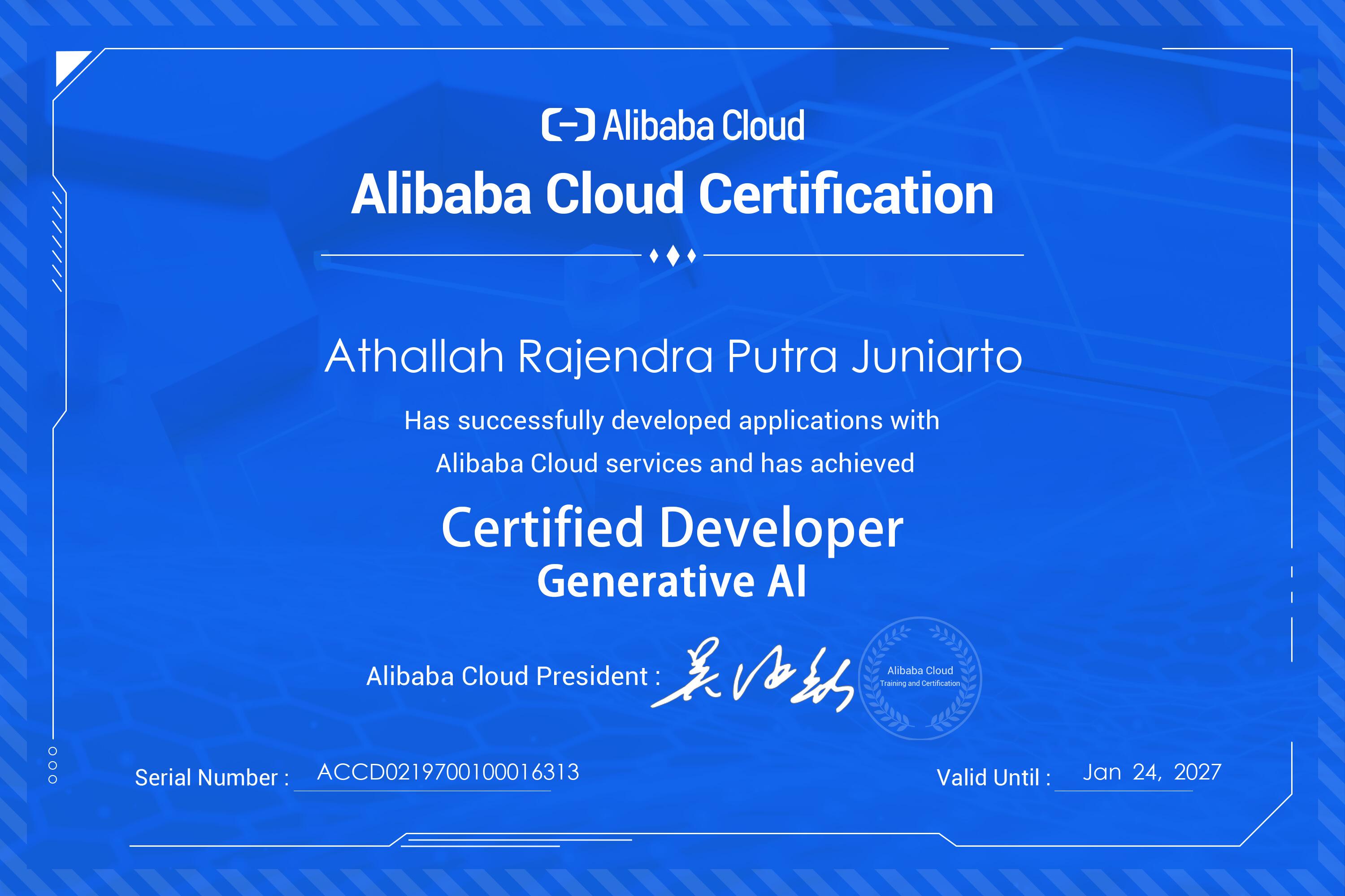 Alibaba Cloud Certified Developer - Generative AI
